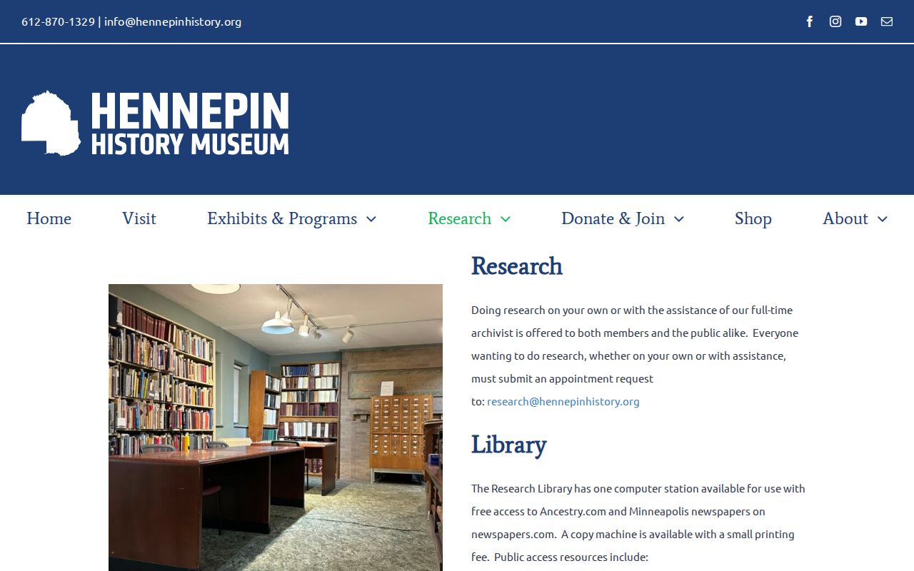Minneapolis city directory research resources at Hennepin History Museum